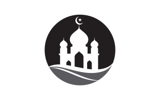 Islamic Building Mosque Logo Illustration design template v.12
