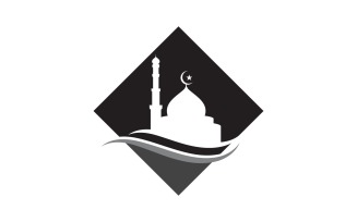 Islamic Building Mosque Logo Illustration design template v.13