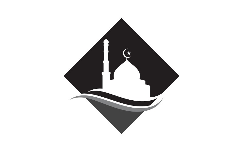 Islamic Building Mosque Logo Illustration design template v.13 Logo Template