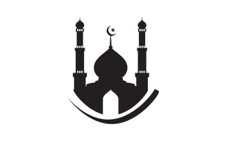 Islamic Building Mosque Logo Illustration design template v.14