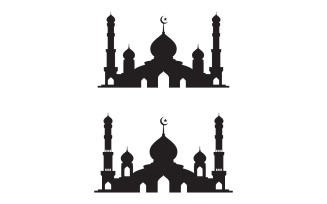 Islamic Building Mosque Logo Illustration design template v.15