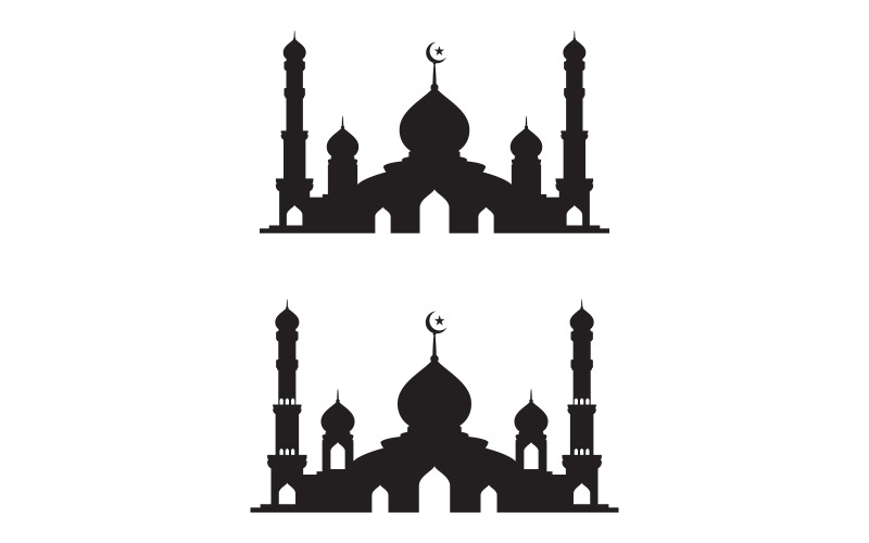 Islamic Building Mosque Logo Illustration design template v.15 Logo Template