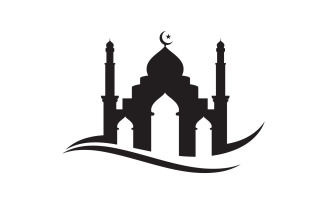 Islamic Building Mosque Logo Illustration design template v.16