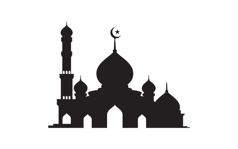 Islamic Building Mosque Logo Illustration design template v.18 Logo Template