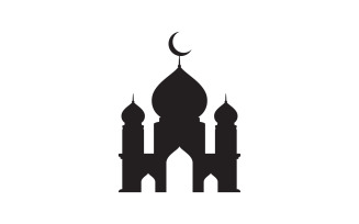 Islamic Building Mosque Logo Illustration design template v.19