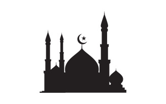 Islamic Building Mosque Logo Illustration design template v.21