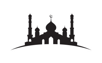 Islamic Building Mosque Logo Illustration design template v.25