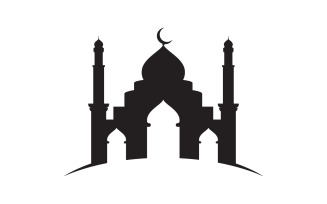 Islamic Building Mosque Logo Illustration design template v.28