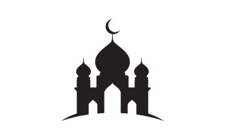 Islamic Building Mosque Logo Illustration design template v.30
