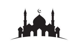 Islamic Building Mosque Logo Illustration design template v.33