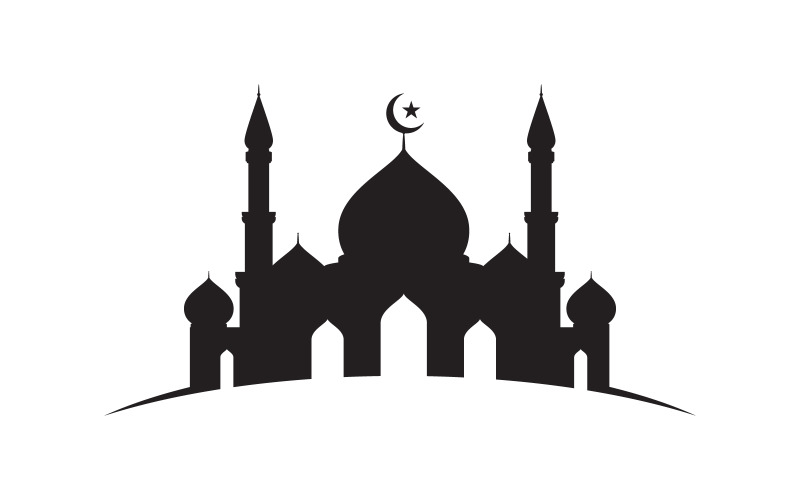 Islamic Building Mosque Logo Illustration design template v.33 Logo Template