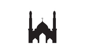 Islamic Building Mosque Logo Illustration design template v.35