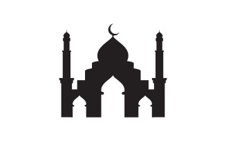 Islamic Building Mosque Logo Illustration design template v.37
