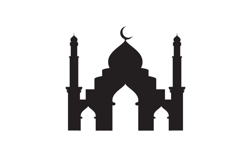 Islamic Building Mosque Logo Illustration design template v.37 Logo Template