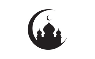 Islamic Building Mosque Logo Illustration design template v.38