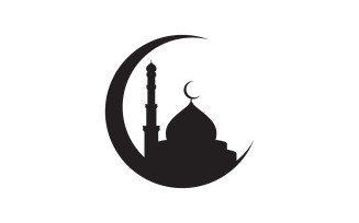 Islamic Building Mosque Logo Illustration design template v.39