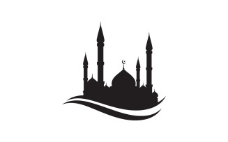 Islamic Building Mosque Logo Illustration design template v.7