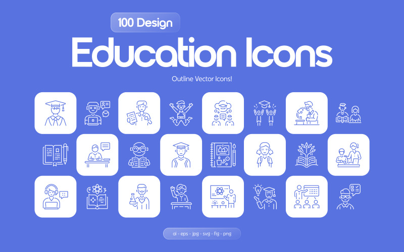 Modern Education Icon Set