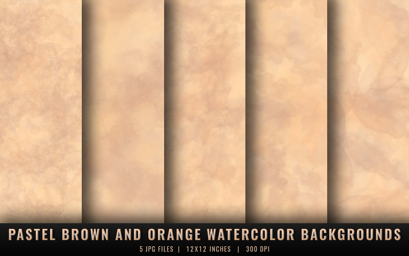 Pastel Brown and Orange Watercolor Backgrounds