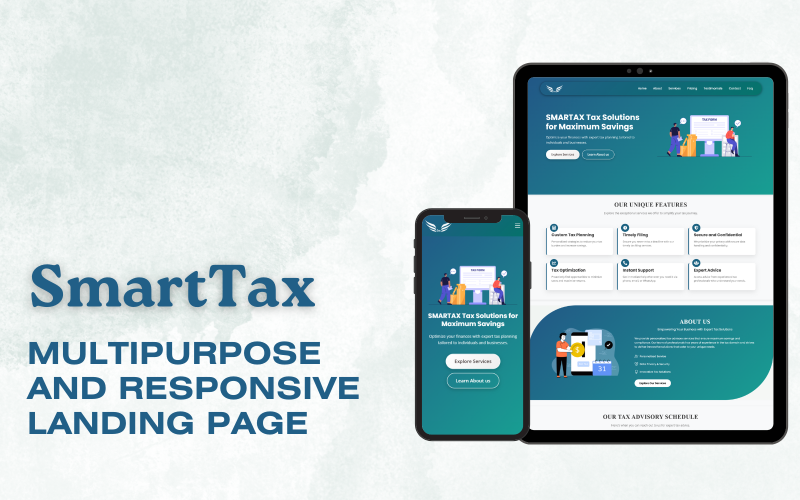 SmartTax- Landing Page Template for Tax Advisor