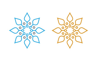 Beauty flower illustration vector icon logo design template v.1