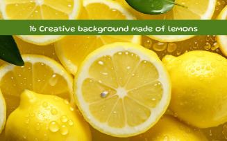 Creative background made of lemons