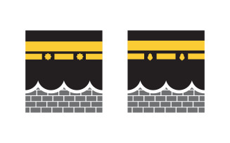 Kaaba vector illustration icon design template v.19