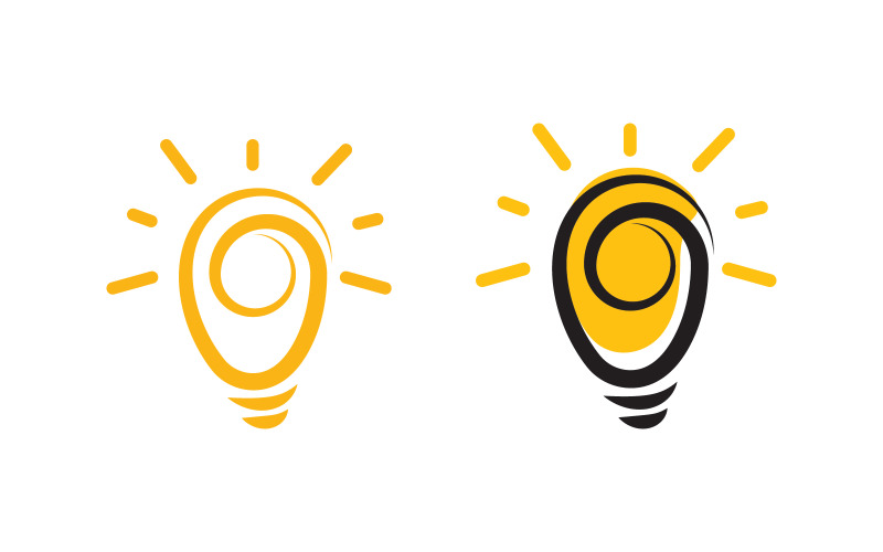 Light bulb Creativity symbol logo design illustration v.1 Logo Template