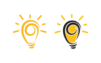 Light bulb Creativity symbol logo design illustration v.3