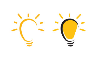 Light bulb Creativity symbol logo design illustration v.4