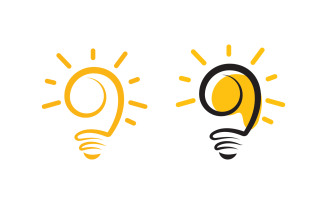 Light bulb Creativity symbol logo design illustration v.8