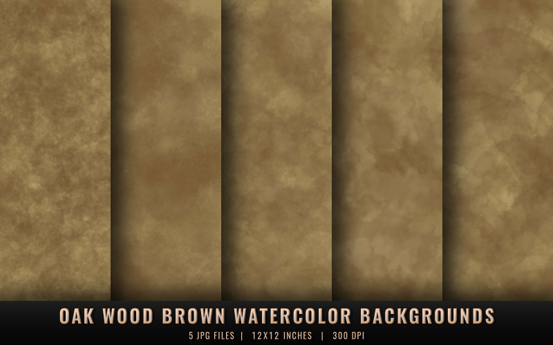 Oak Wood Brown Watercolor Backgrounds