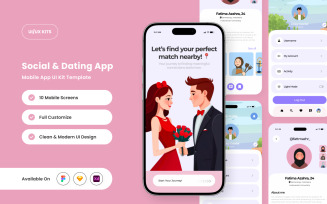 SoulBond - Romantic Social and Dating App UI