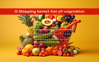 Shopping basket full of vegetables