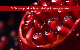 Closeup of a Fresh Juicy Pomegranate