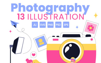 13 Photography Vector Illustration