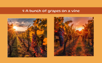 A bunch of grapes on a vine