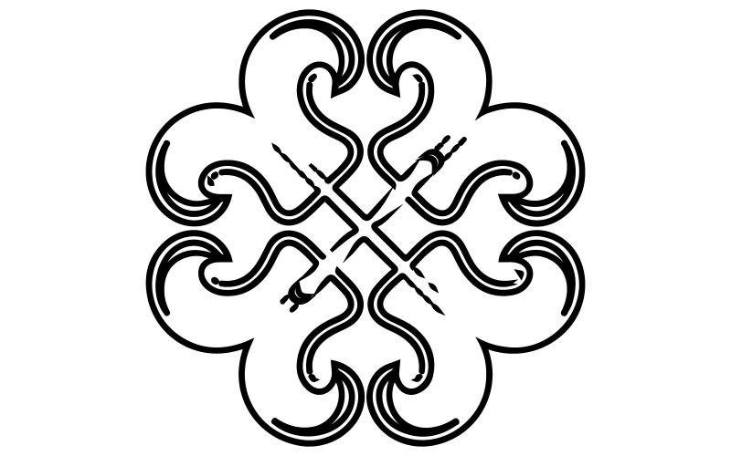 A ornamental symmetry illustration Illustration