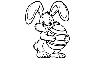 A vector illustration of a cute Easter bunny