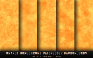 Orange Monochrome Watercolor Backgrounds