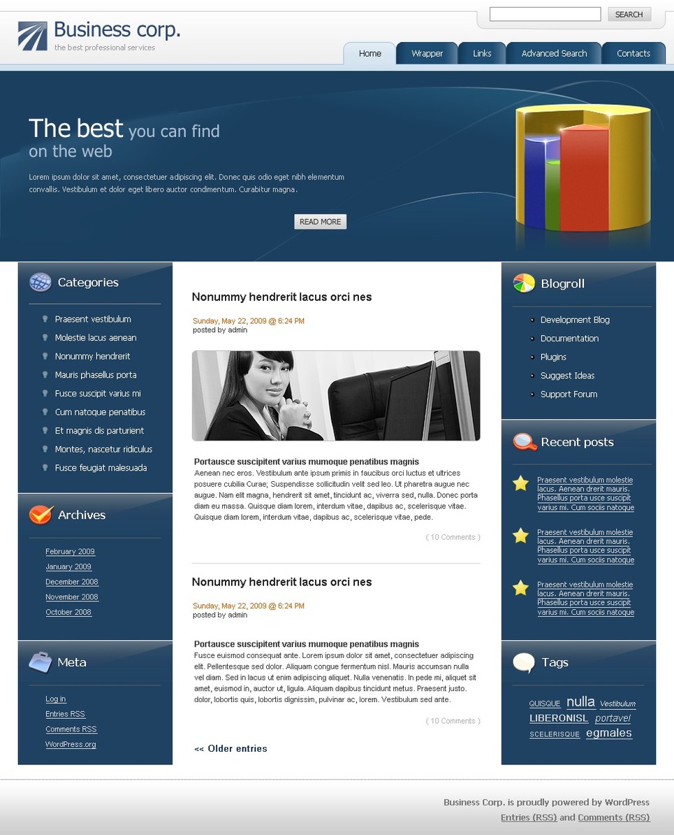 Business PSD Template New Screenshots BIG