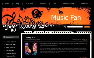 Music Blog PSD Template