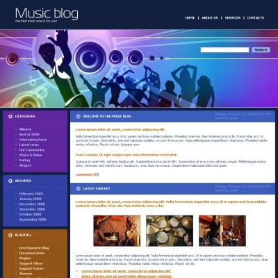 Music Blog Templates | TemplateMonster