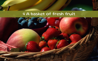 A basket of fresh fruit AI image