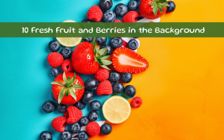 Fresh Fruit and Berries in the Background AI image