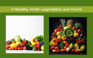 Healthy fresh vegetables and fruits