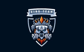 King Team Esport Gamer Logo