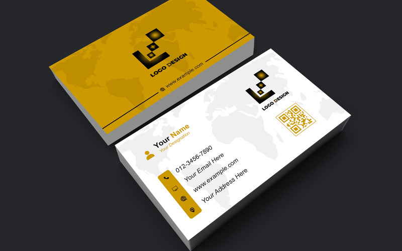 Modern Double-Sided Business Card Template – Editable PSD for Creative Professionals Corporate Identity