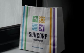 Sun Corp. Travel Agent Logo