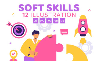 12 Workplace Soft Skills Illustration